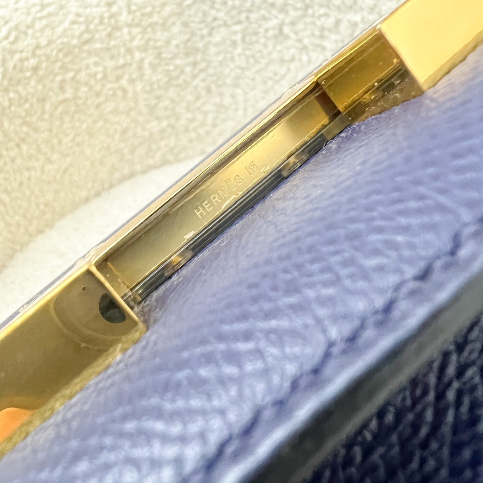 Hermes Constance Mini 18 in Bleu Saphir Epsom Leather and GHW