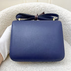 Hermes Constance Mini 18 in Bleu Saphir Epsom Leather and GHW