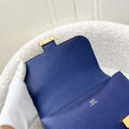 Hermes Constance Mini 18 in Bleu Saphir Epsom Leather and GHW