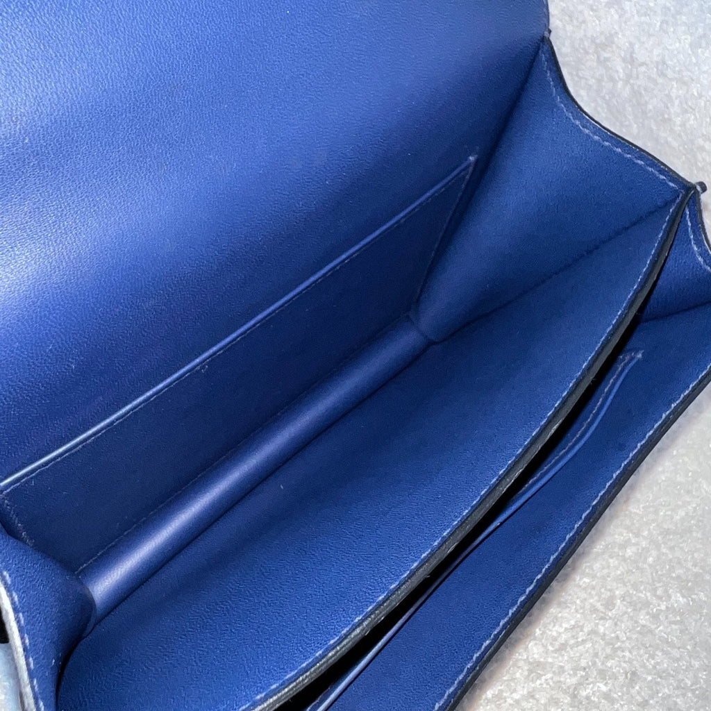 Hermes Constance Mini 18 in Bleu Saphir Epsom Leather and GHW