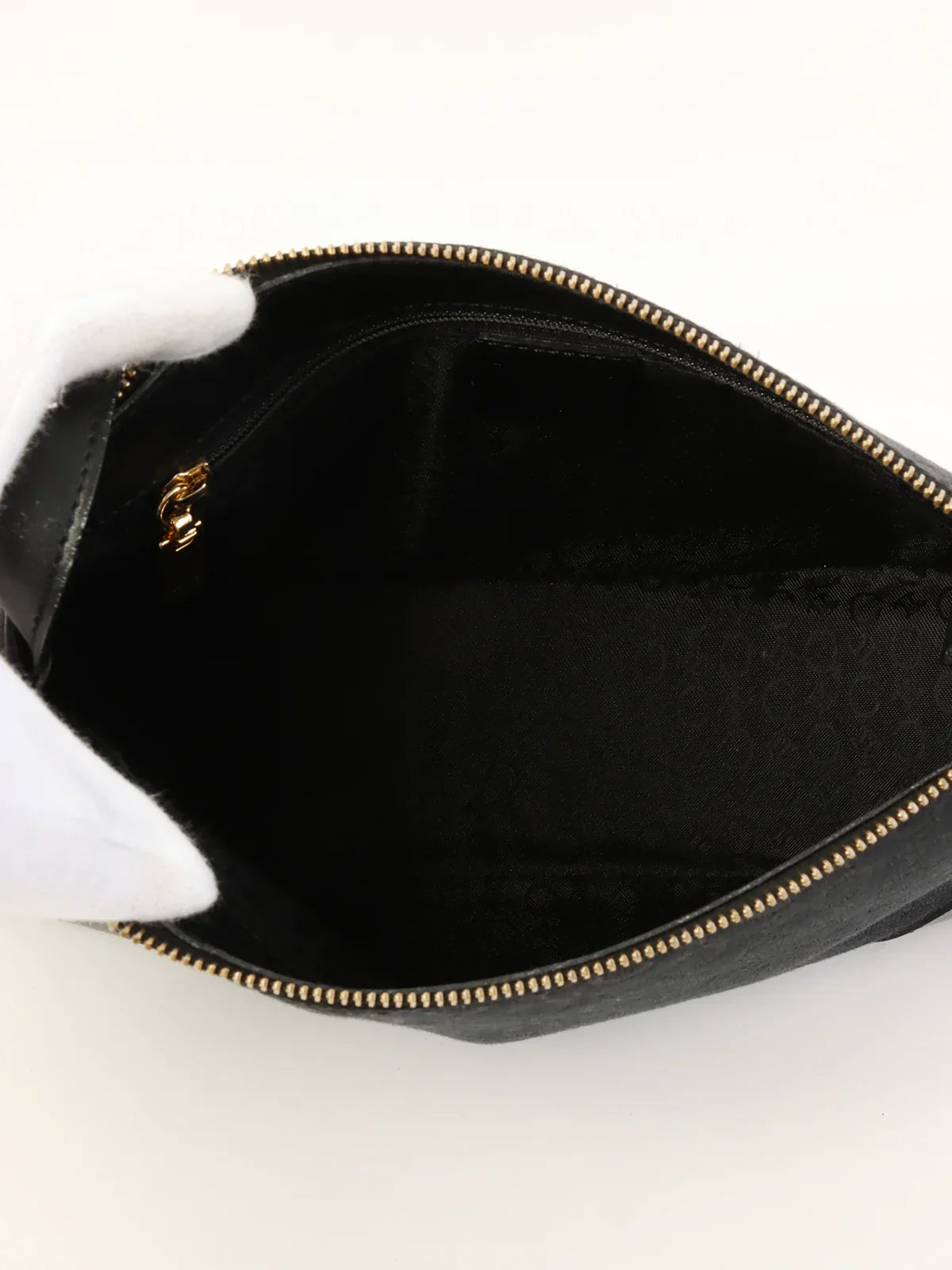 CELINE C Macadam Pattern Shoulder Bag Black