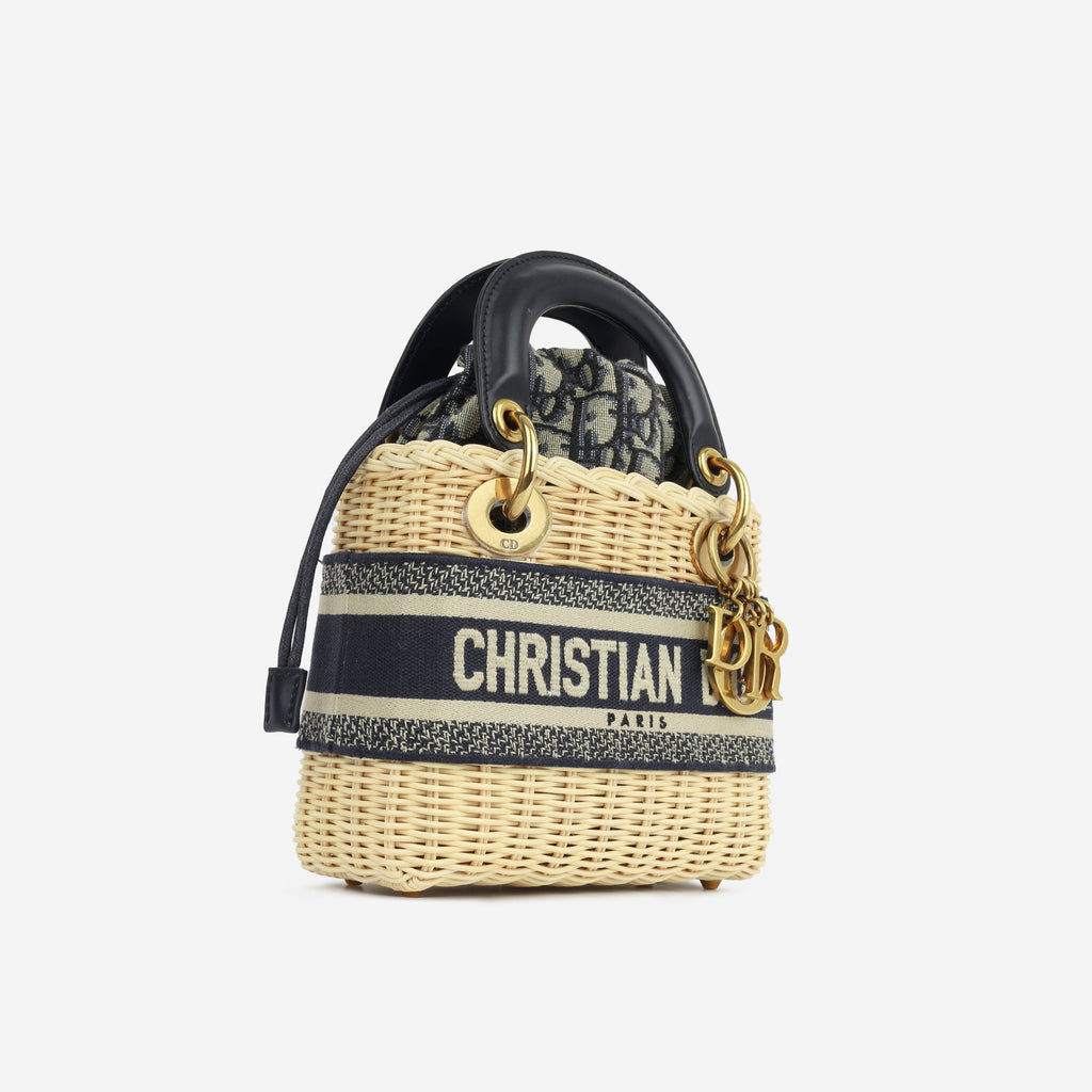 Dior Mini Lady Dior - Beige Wicker