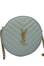 SAINT LAURENT - White Matelassé Leather Jade Crossbody Bag