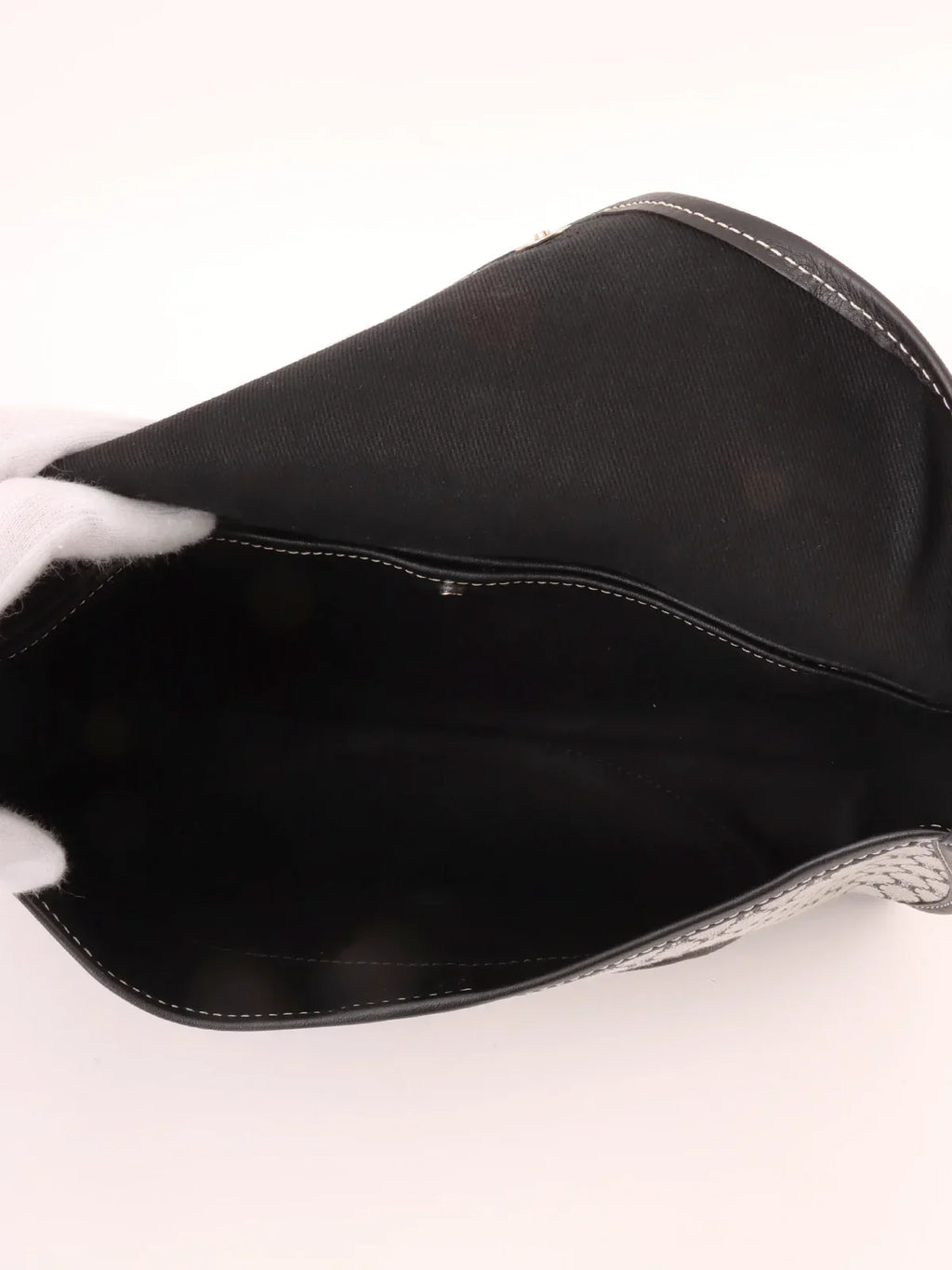 CELINE Macadam Pattern Top Handle Bag Grey/Black