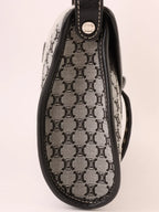 CELINE Macadam Pattern Top Handle Bag Grey/Black