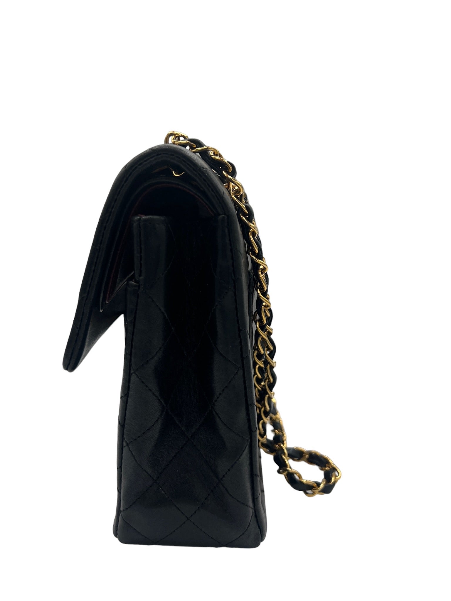 CHANEL - Double Flap Lambskin Matelasse Shoulder Bag