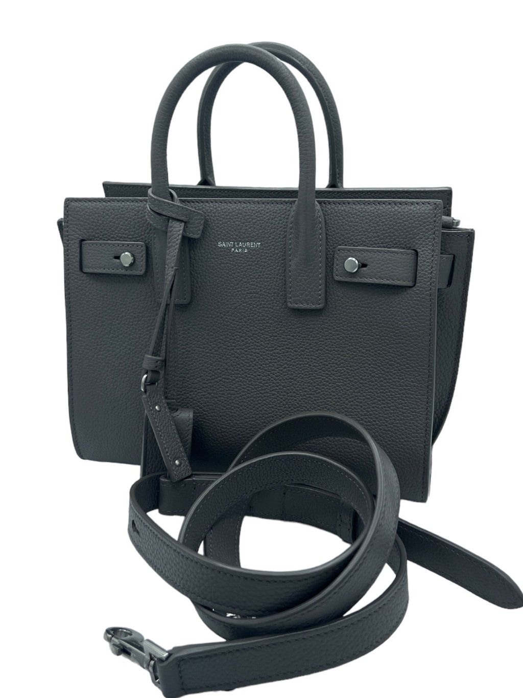SAINT LAURENT - Grey Nano Sac de Jour Souple Handbag