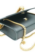 SAINT LAURENT - Kate Chain Wallet In Grain De Poudre Leather