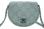 CHANEL - White CC Perforated Shoulder Bag