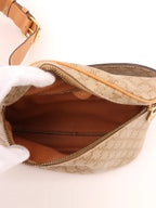 CELINE Macadam Pattern Waict Bag Beige