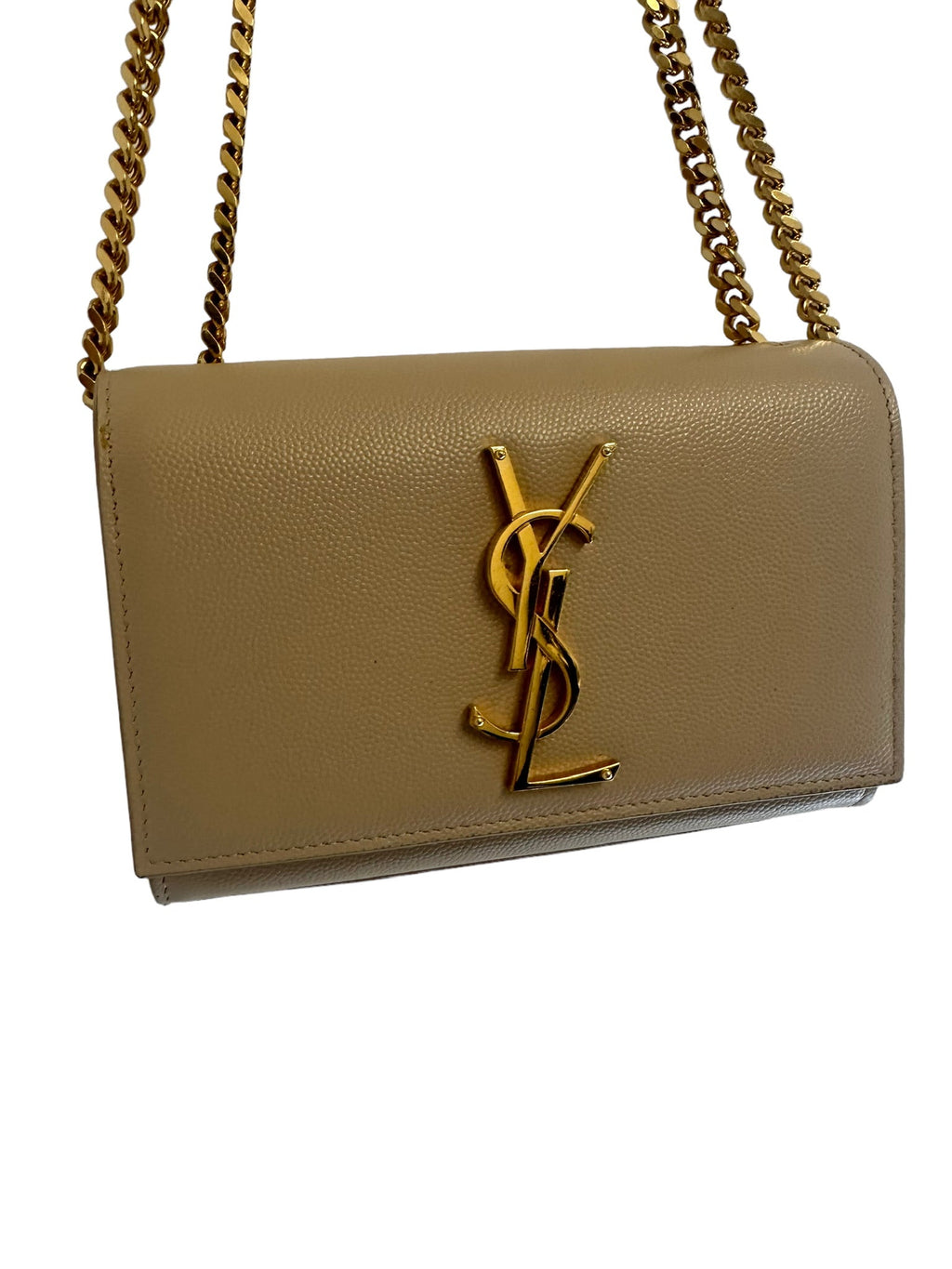 SAINT LAURENT - Kate Beige Small Chain Bag