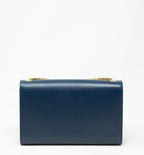 SAINT LAURENT - Blue Graine De Poudre Medium Kate Bag