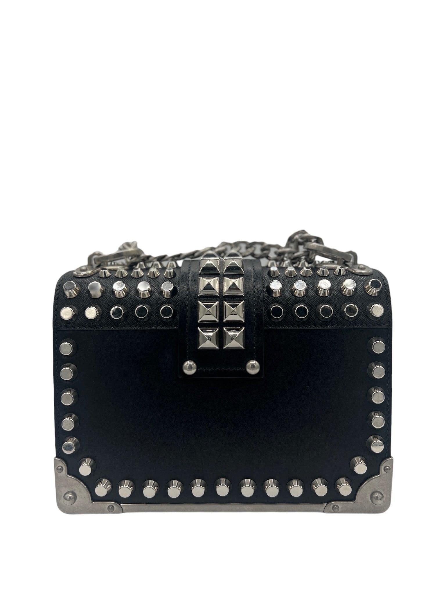 PRADA - Studded Saffiano Cahier Belt Crossbody Bag