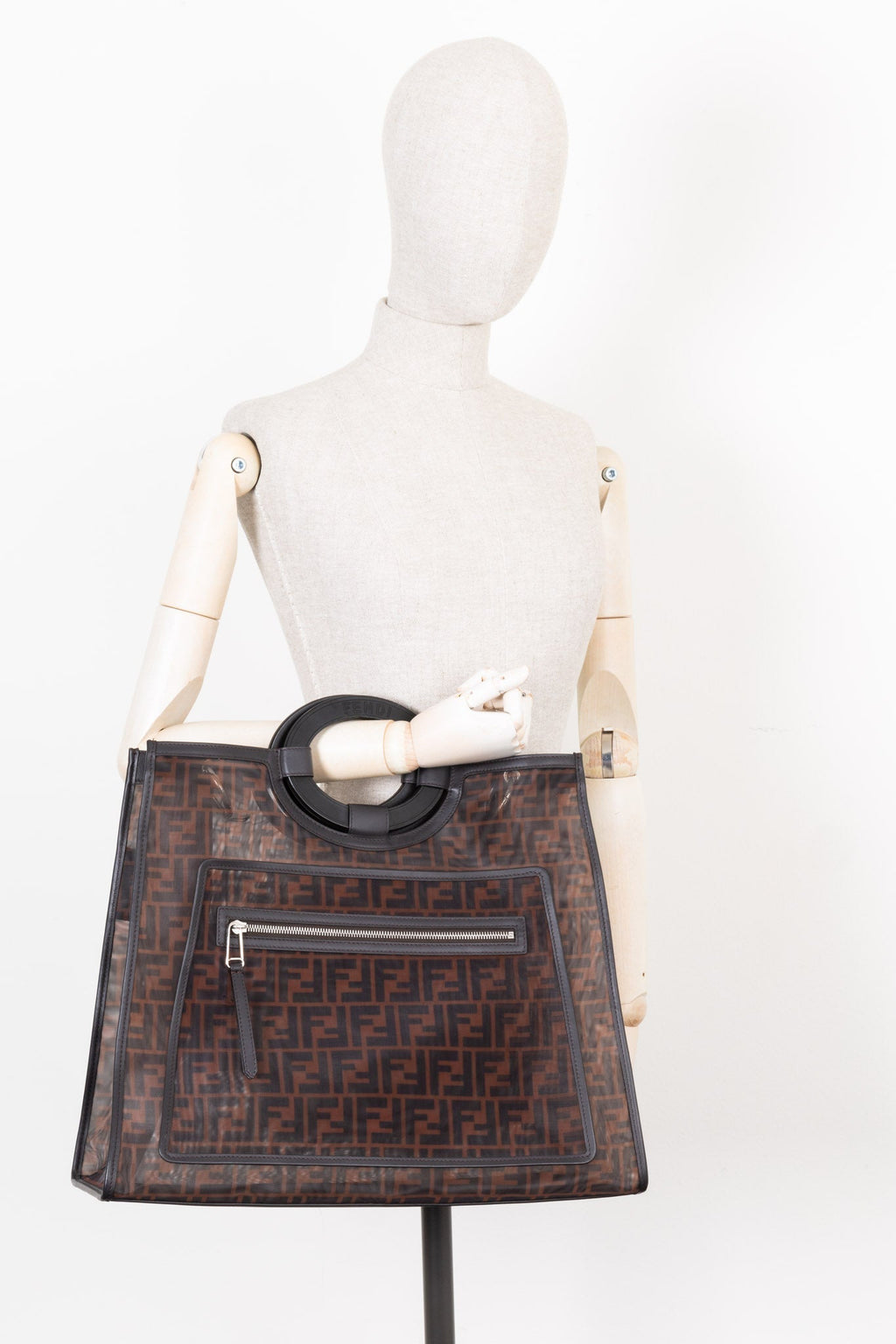 FENDI Runaway Shopping Tote Bag Mesh