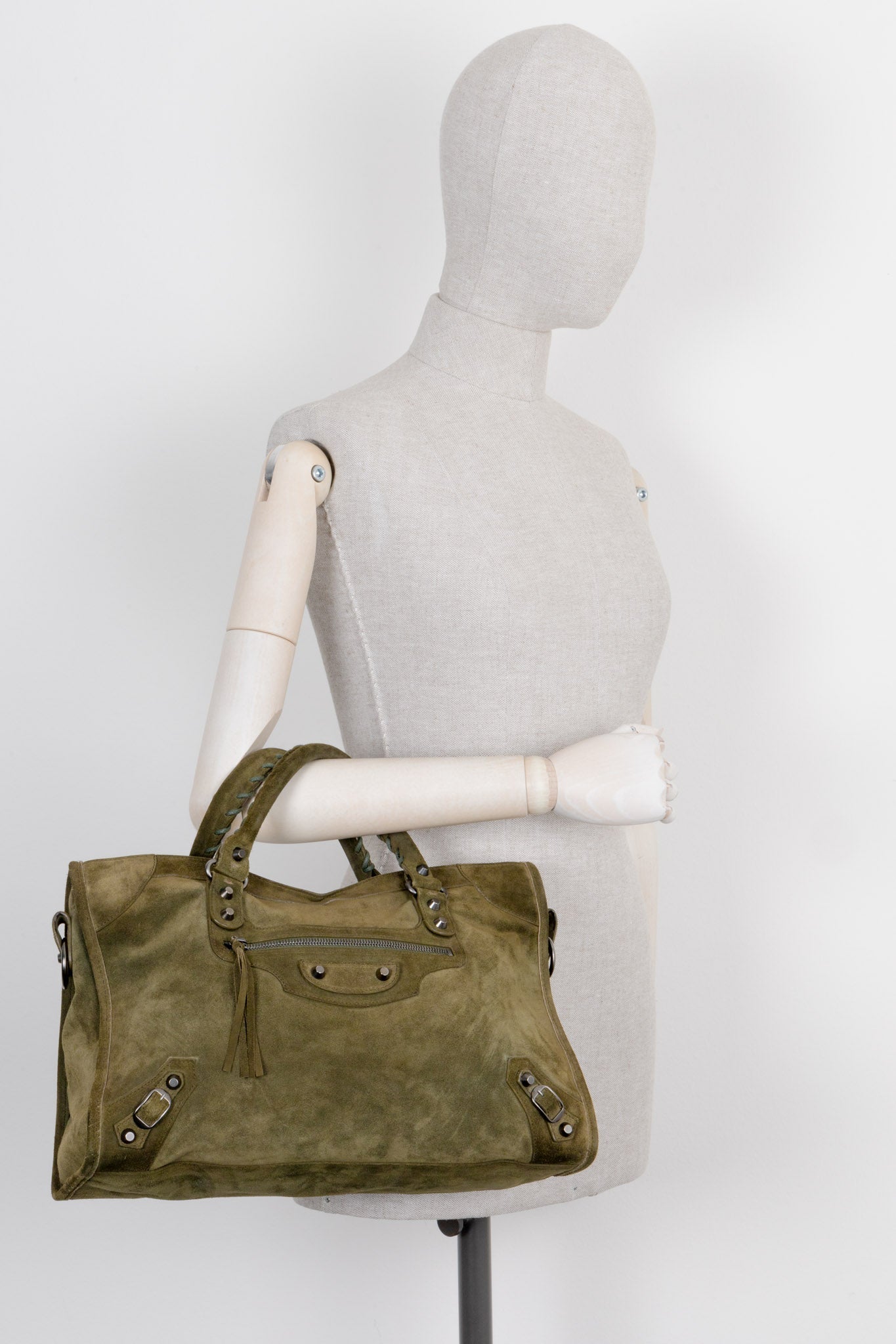 BALENCIAGA City Bag Suede Green