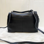 Balenciaga Medium Rodeo Handbag in Black Smooth Calfskin and Aged SHW