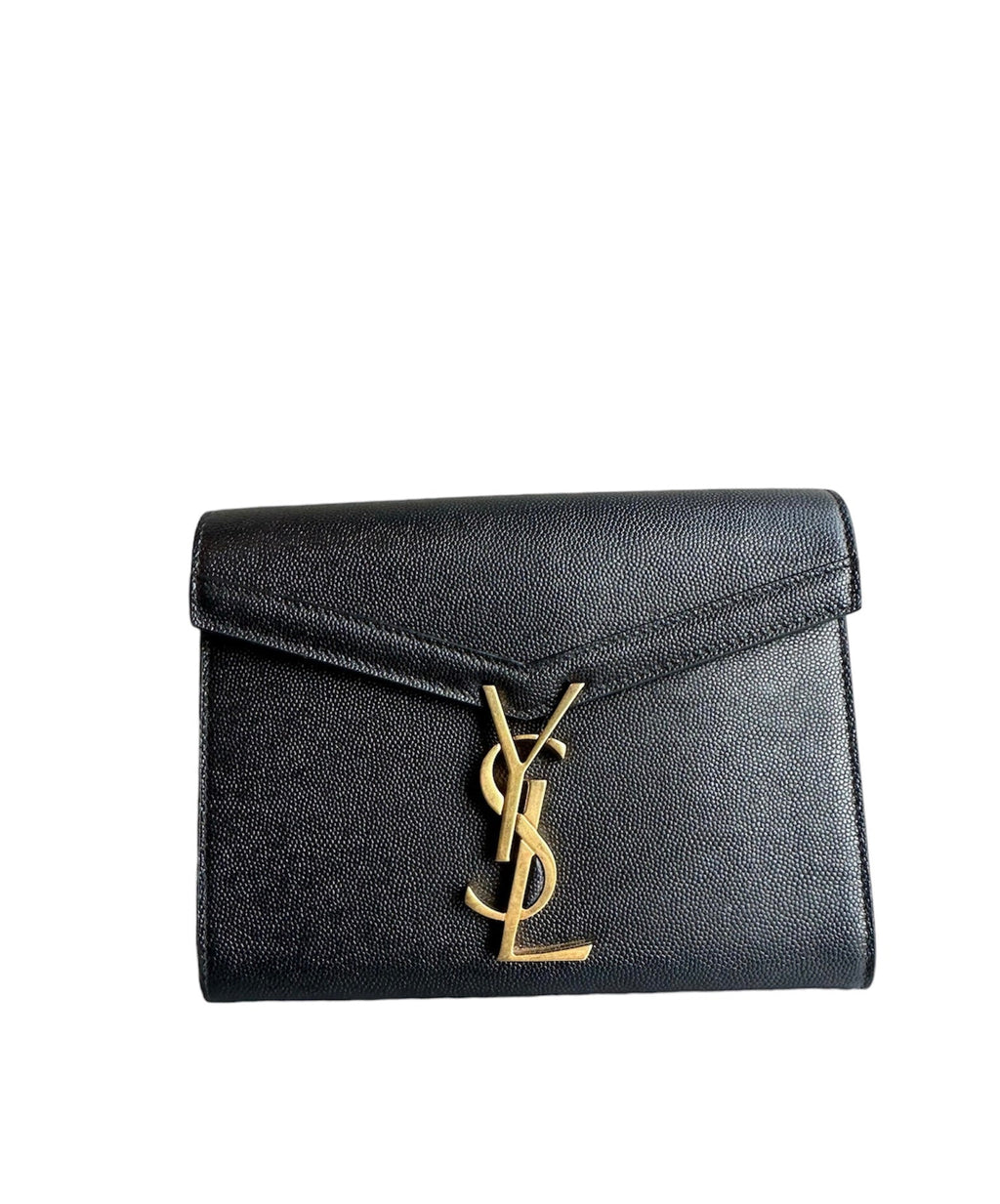 SAINT LAURENT - Black Cassandra Chain Shoulder Bag Small