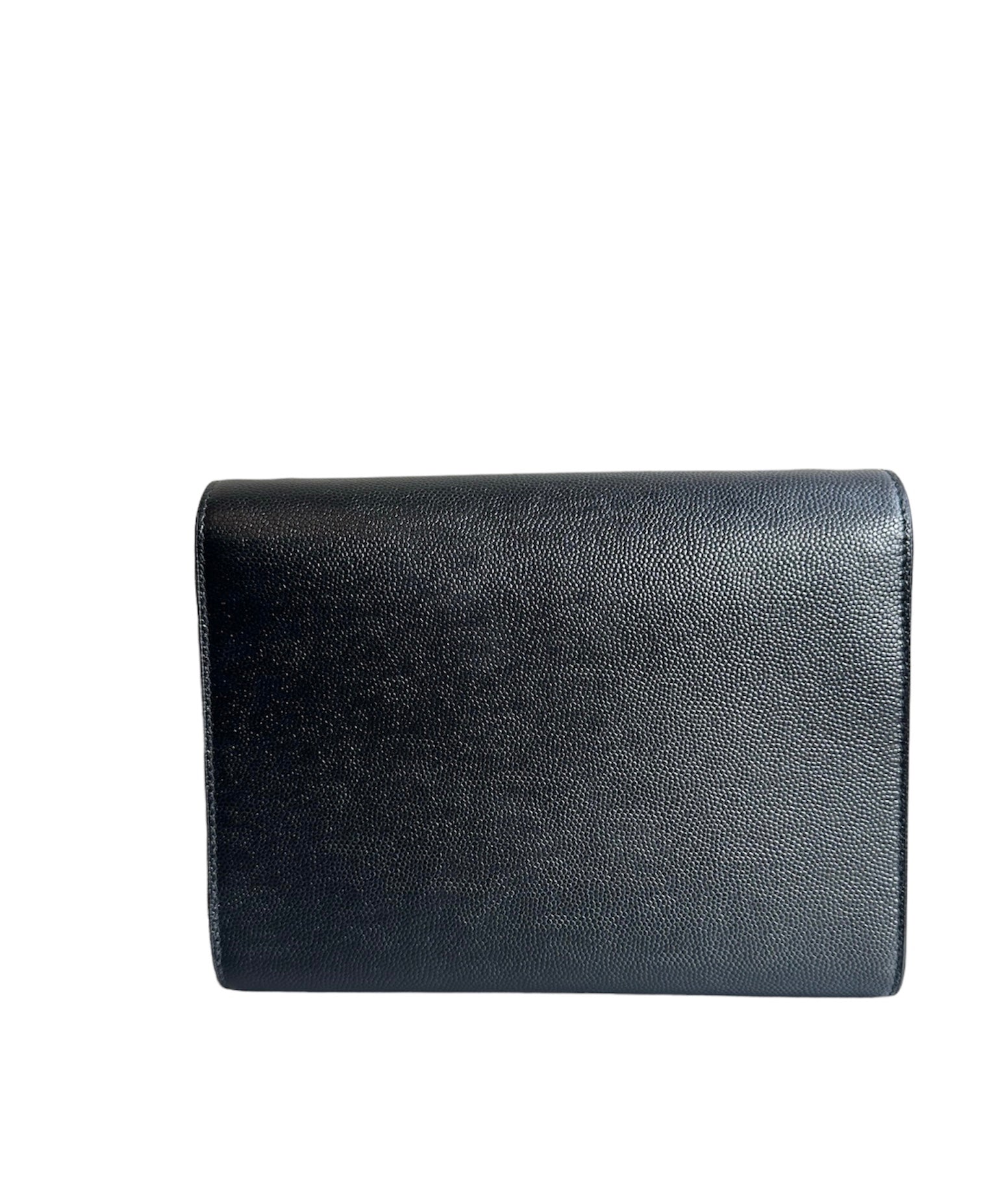 SAINT LAURENT - Black Cassandra Chain Shoulder Bag Small