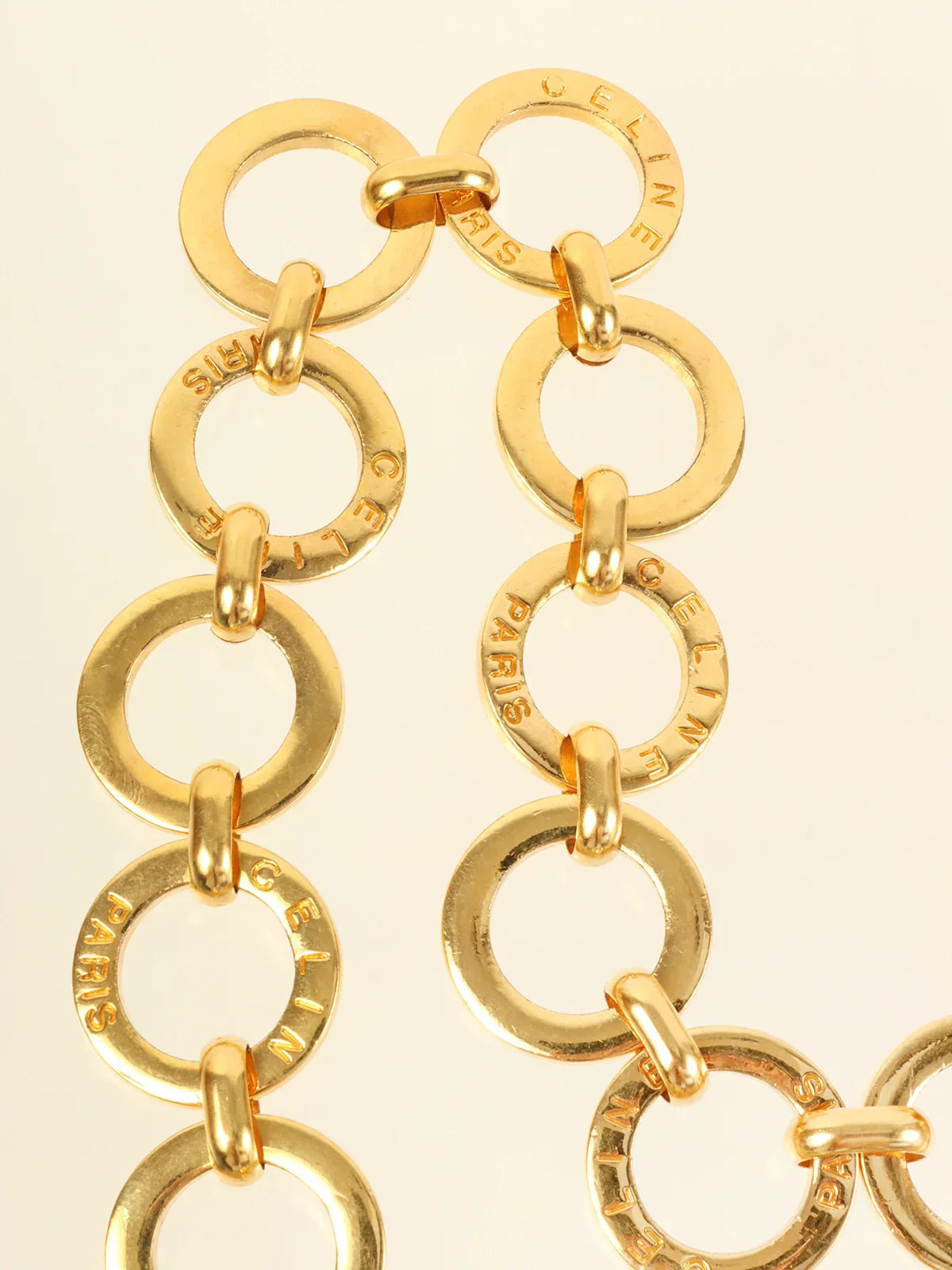 CELINE Circle Logo Chain Belt Gold