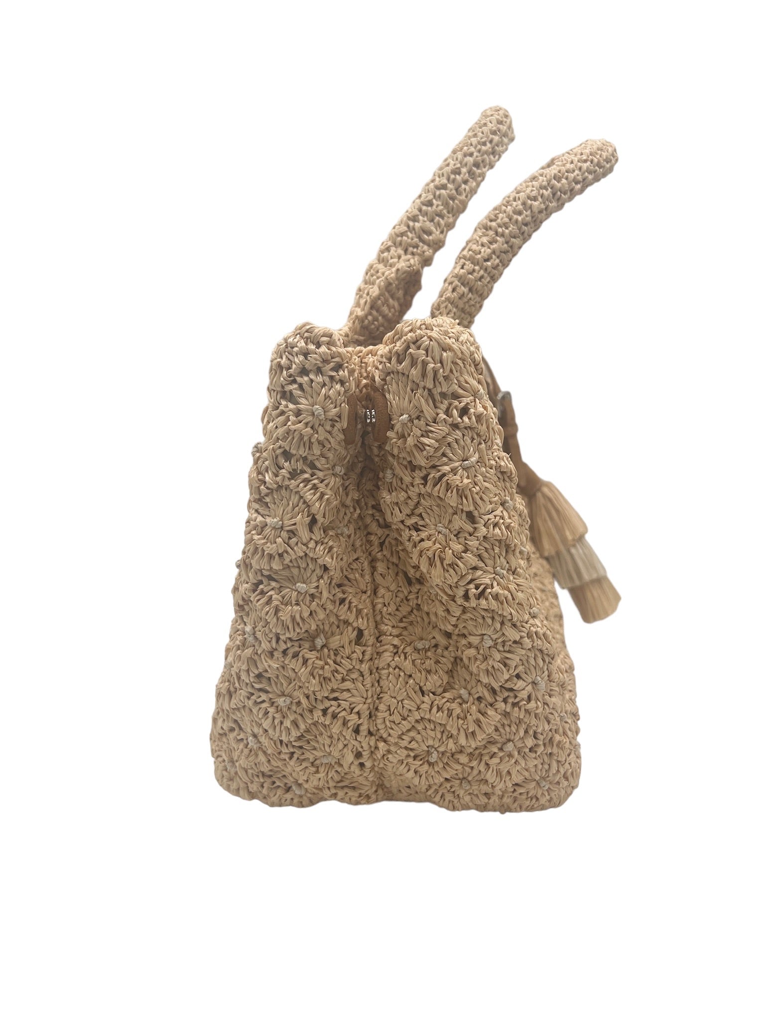 PRADA - Canapa Beige Raffia Tote Bag