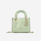 Dior Mini Lady Dior - Green/Gold Crocodile