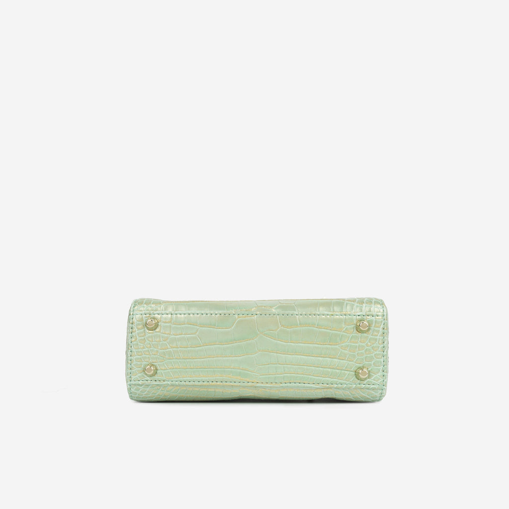 Dior Mini Lady Dior - Green/Gold Crocodile