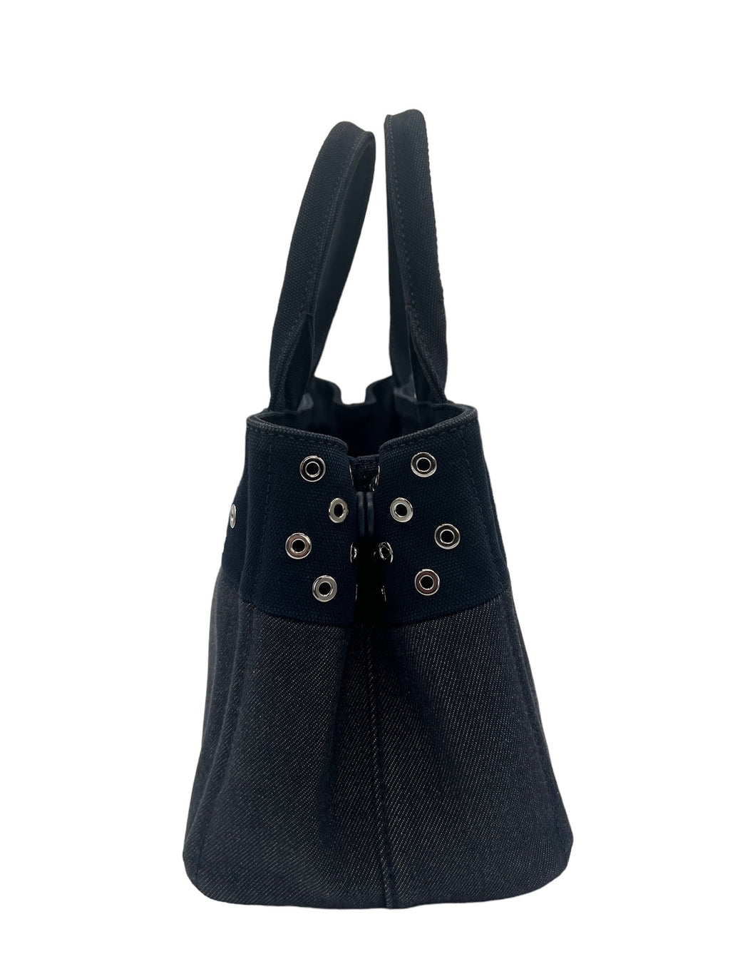 PRADA - Dark Navy Denim Canapa Tote Bag
