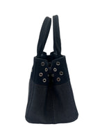 PRADA - Dark Navy Denim Canapa Tote Bag