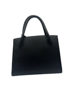 PRADA - Black Leather Monochrome Tote Bag