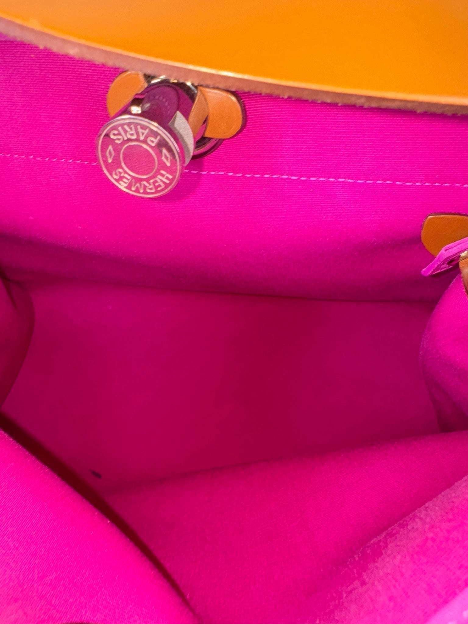 Hermes Vache Hunter Toile Herbag Zip 31 PM Magnolia Fauve Shoulder Bag