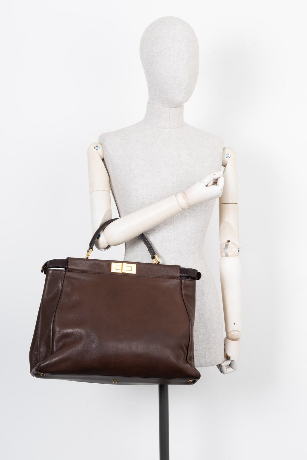FENDI Peekaboo Large Brown Leather