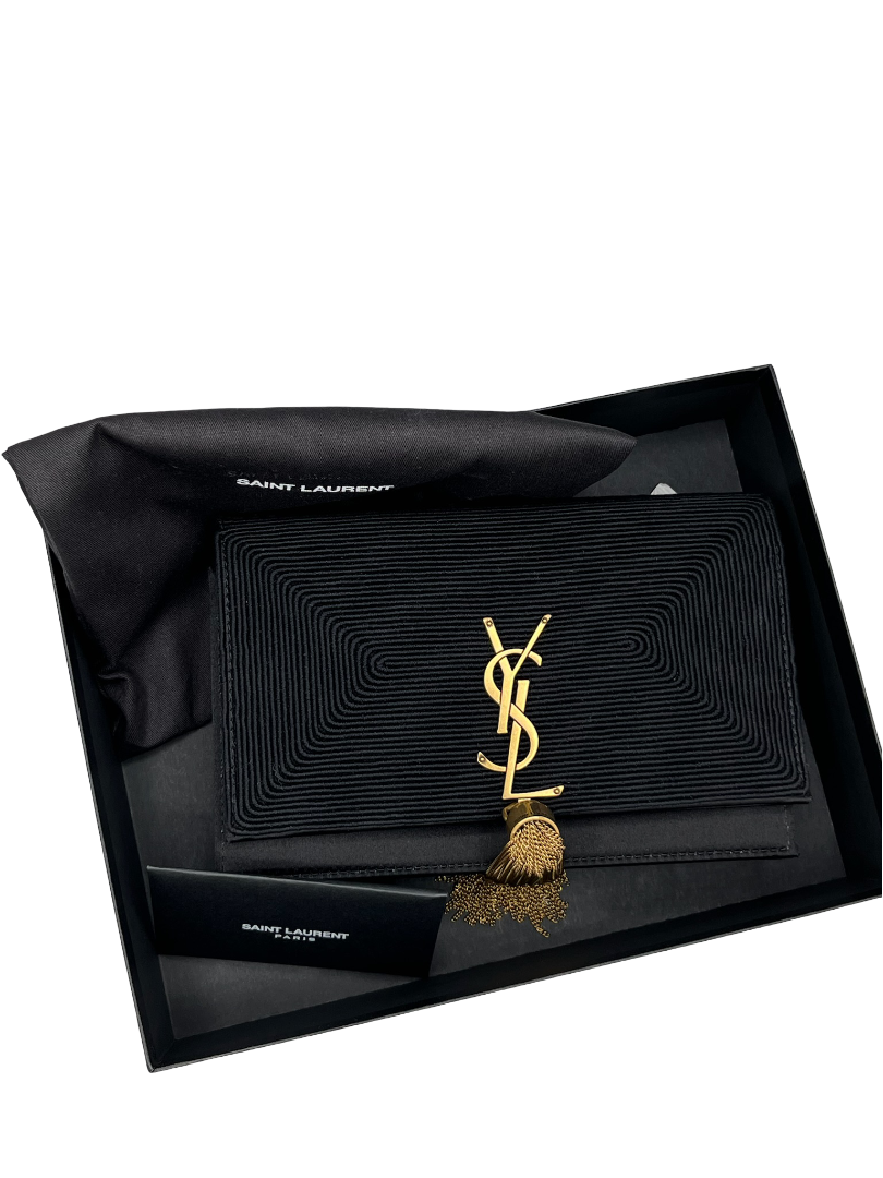 SAINT LAURENT - Black Kate Tassel Chain Bag