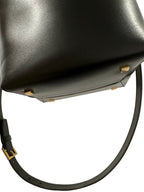 SAINT LAURENT - Black Smooth Leather Bucket Bag