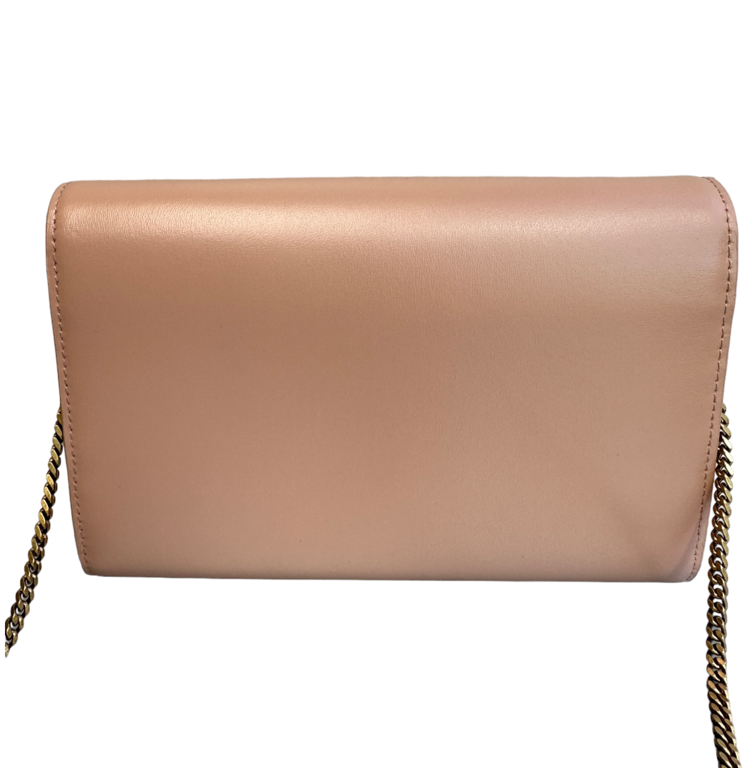 SAINT LAURENT - Peach Wallet on Chain