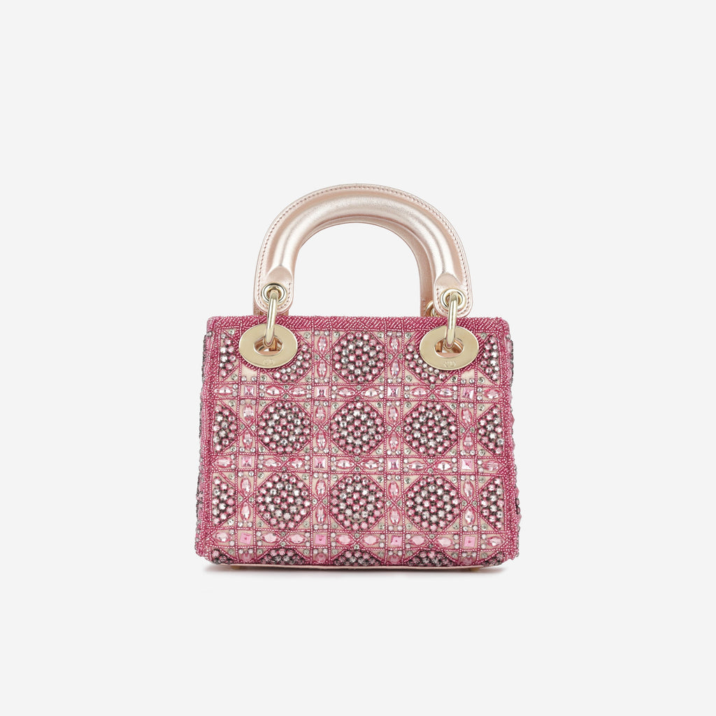 Dior Mini Lady Dior - Pink Crystal Beaded