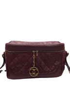 CHANEL - Large Quilted Caviar Zip Box Crossbody Bag