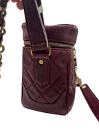CHANEL - Large Quilted Caviar Zip Box Crossbody Bag