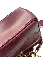 CHANEL - Large Quilted Caviar Zip Box Crossbody Bag