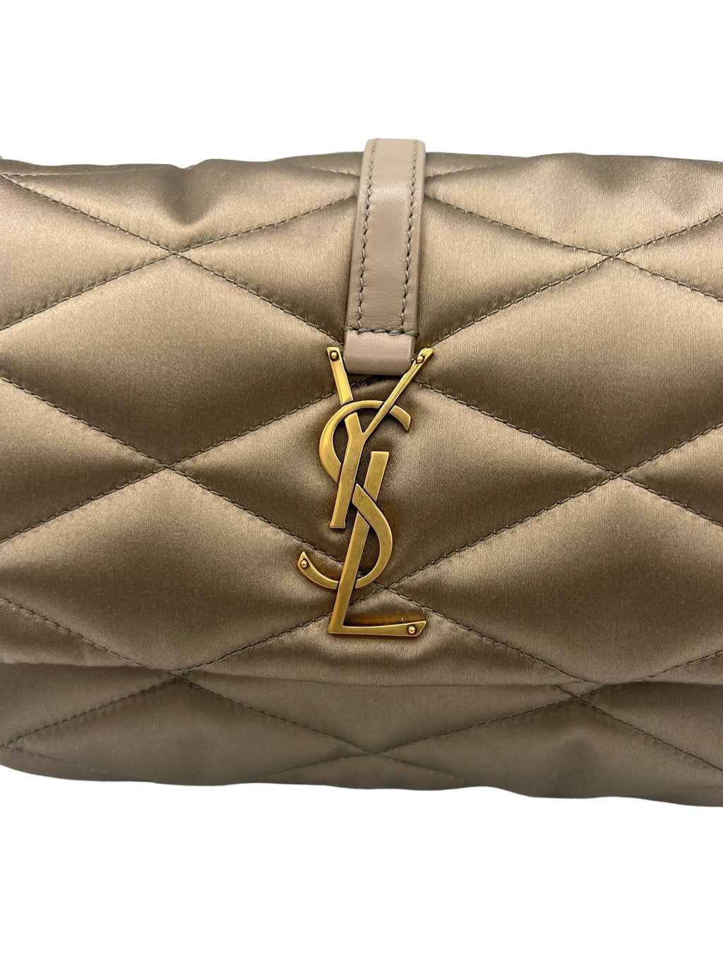 SAINT LAURENT - Le 57 Flap YSL Shoulder Bag in Quilted Satin