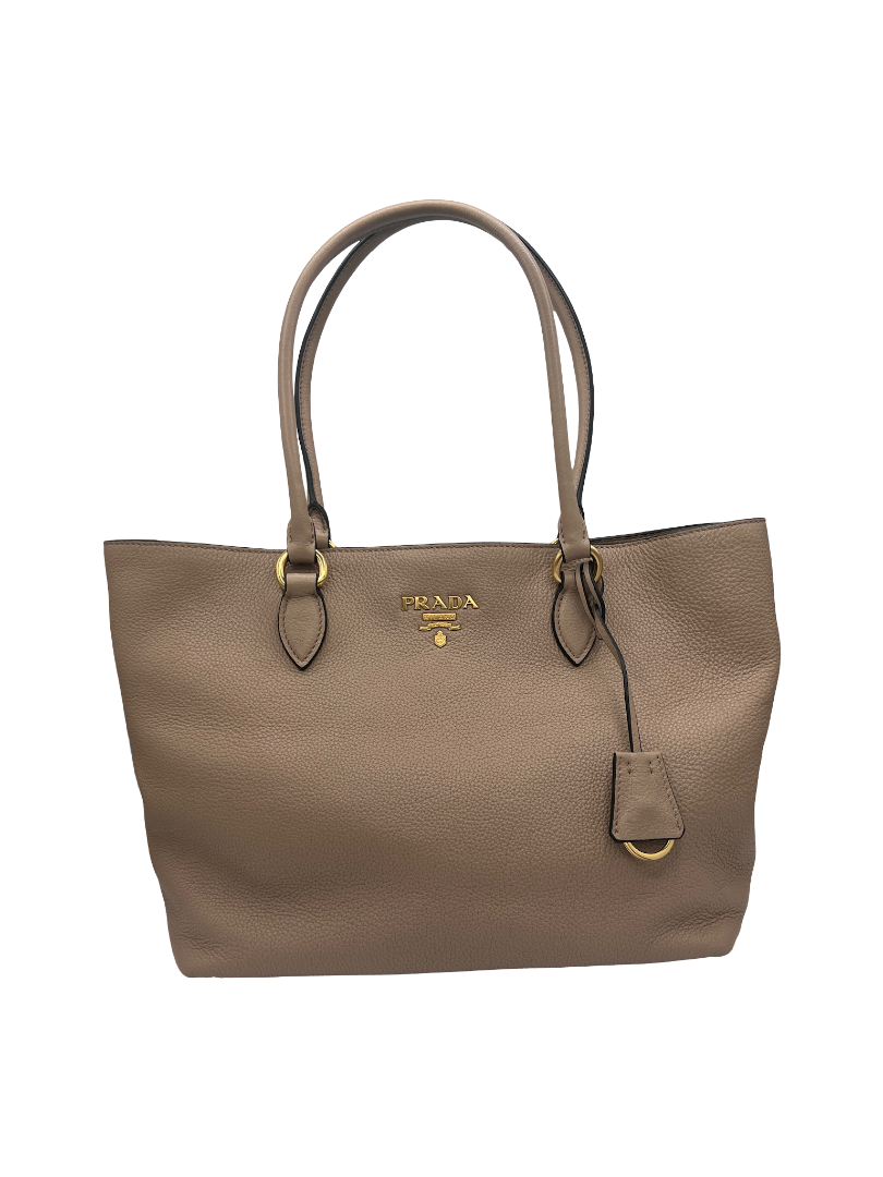 PRADA - Beige Leather Shoulder Bag