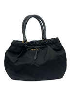 PRADA - Gathered Tote Bag Black Nylon