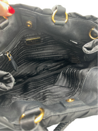PRADA - Gathered Tote Bag Black Nylon