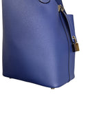 HERMES - Bleu Encre Brique Epsom Tressage De Cuir Picotin Lock 18 PHW