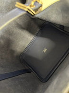 HERMES - Bleu Encre Brique Epsom Tressage De Cuir Picotin Lock 18 PHW