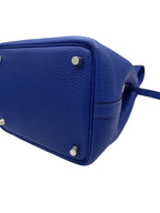 HERMES - Electric Blue Taurillon Clemence Picotin 18 Handbag