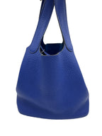 HERMES - Electric Blue Taurillon Clemence Picotin 18 Handbag