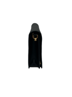 PRADA - Triangle Logo Black Leather Shoulder Bag