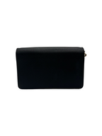 PRADA - Triangle Logo Black Leather Shoulder Bag