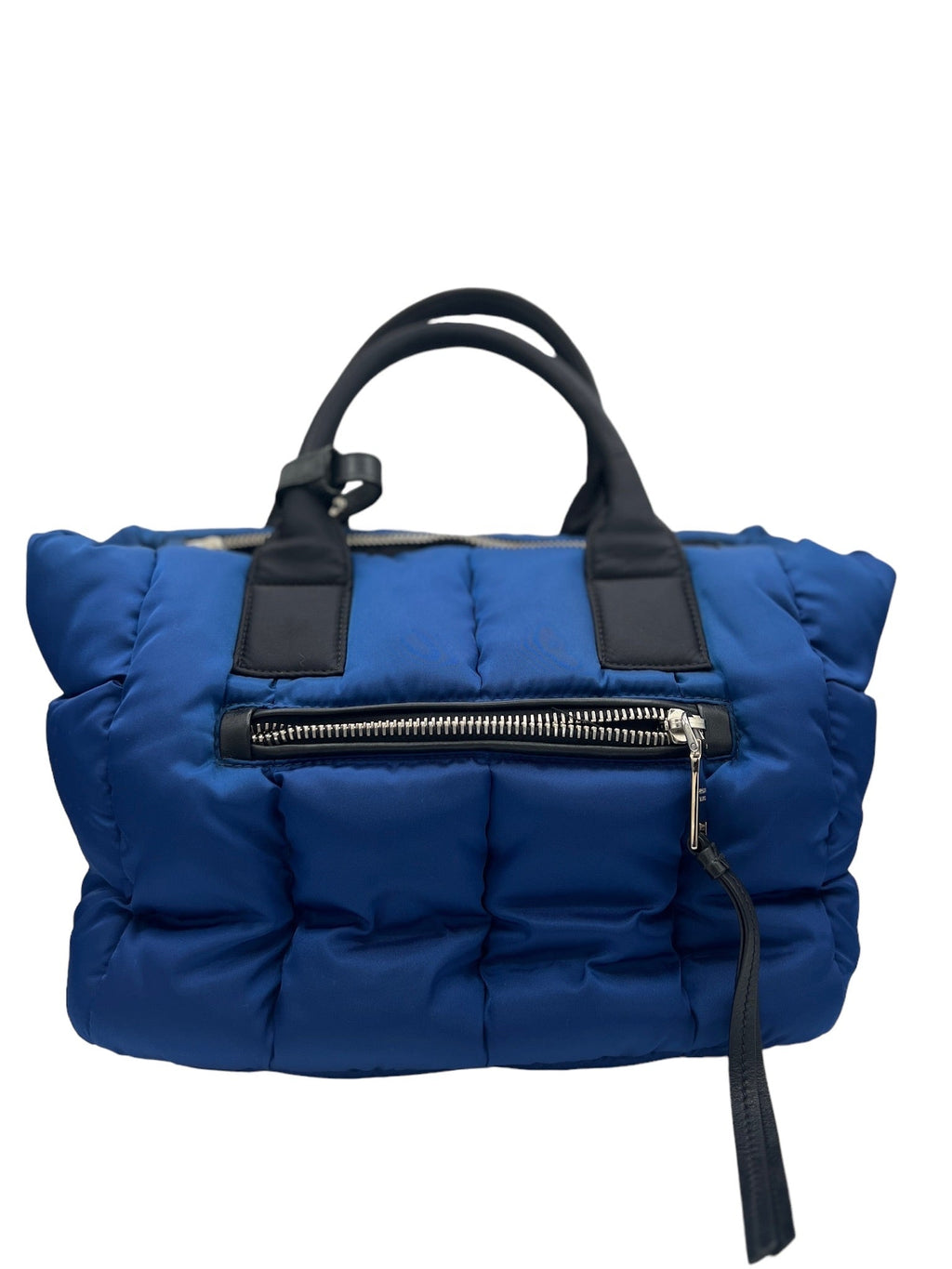 PRADA - Tessuto Bomber Blue Black Nylon Tote Bag