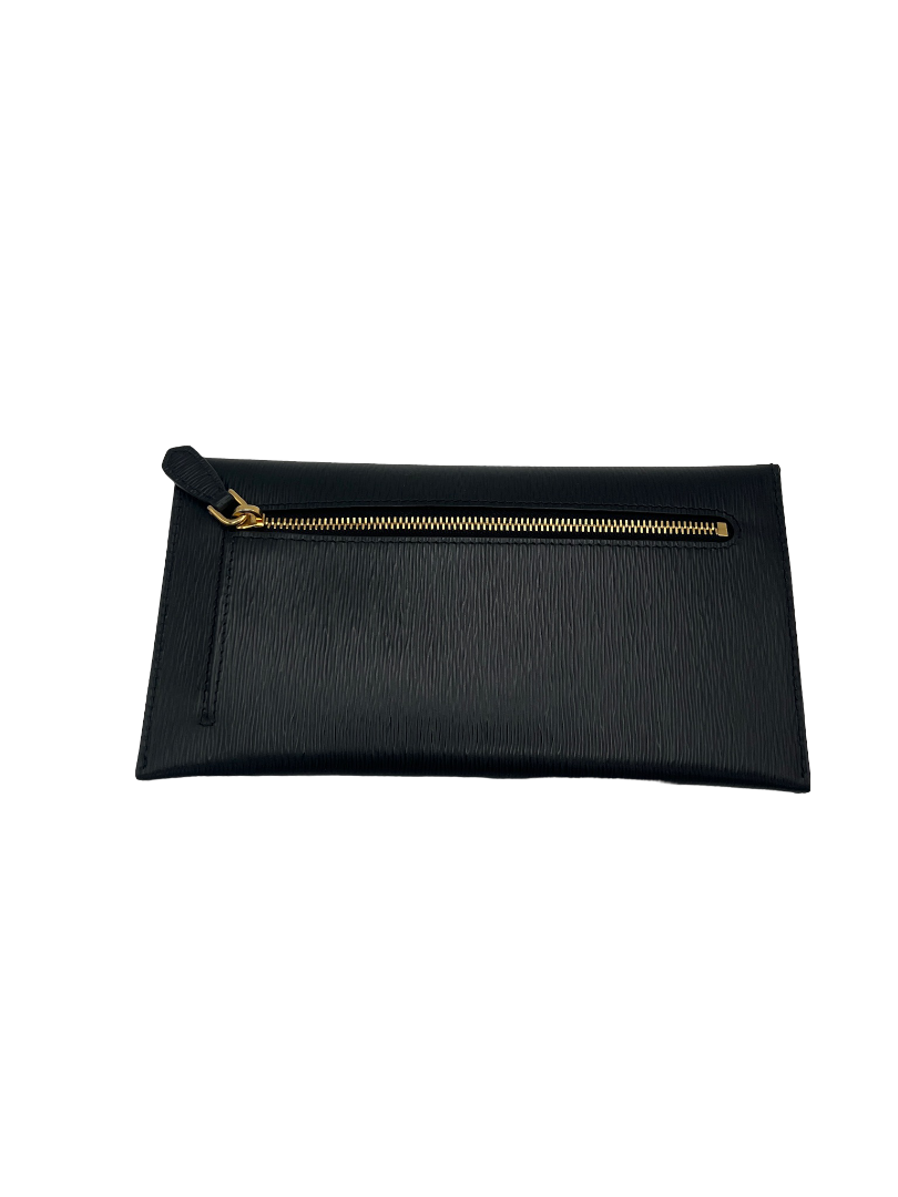 PRADA - Long Wallet Black Vittello Move leather